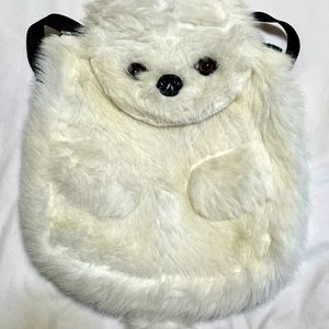 Small Faux Fur Bear Backpack